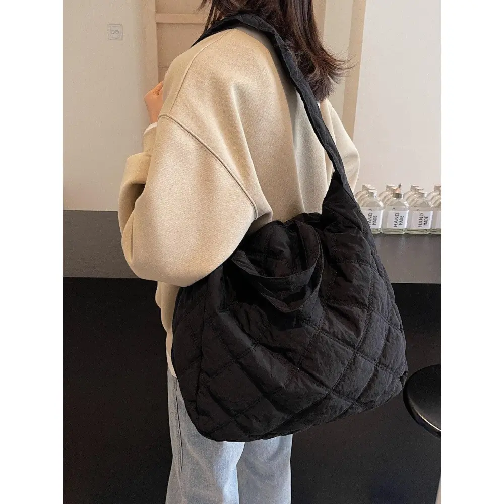 Quilted Pleated Hobo Bag