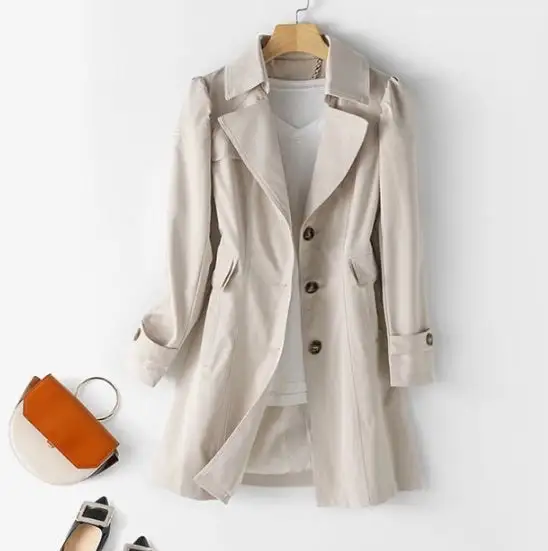 Single Breasted Button Front Tailored Coat