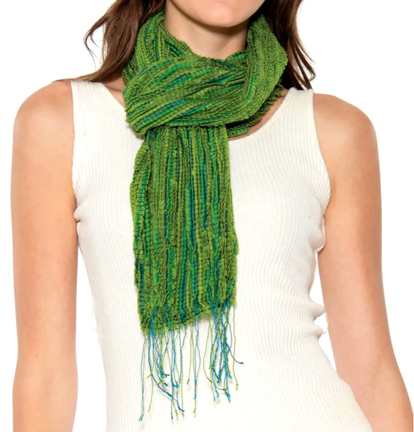 Soft Draped Silk Wool Scarf