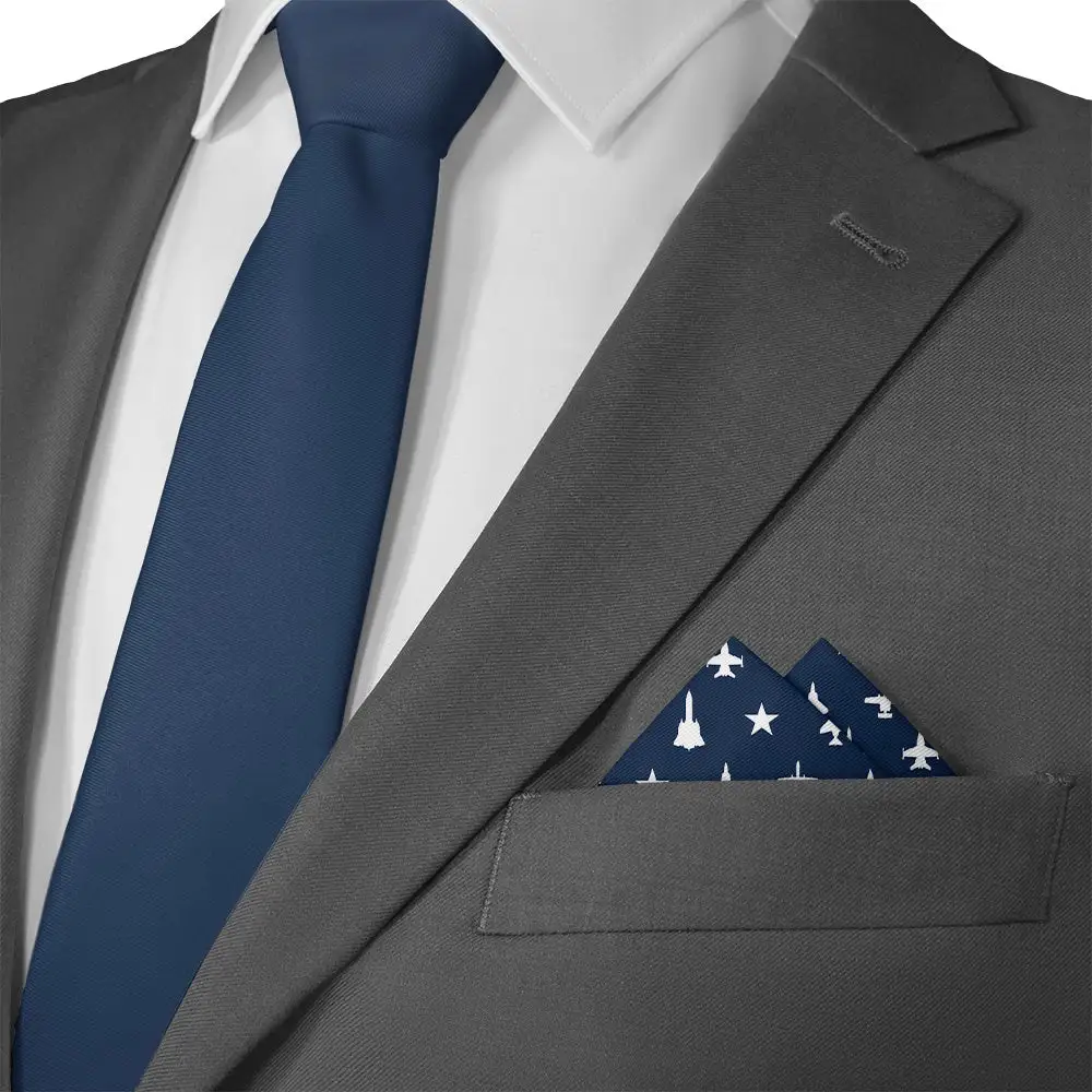 Modern Streamlined Military Motif Pocket Square