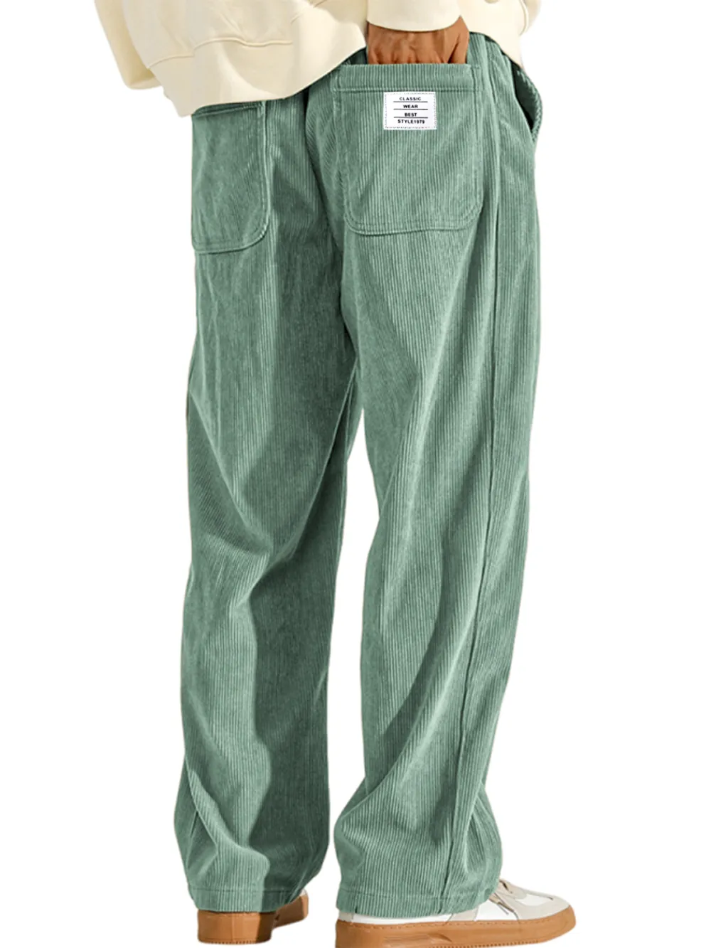 Garment Washed Corduroy Utility Pants