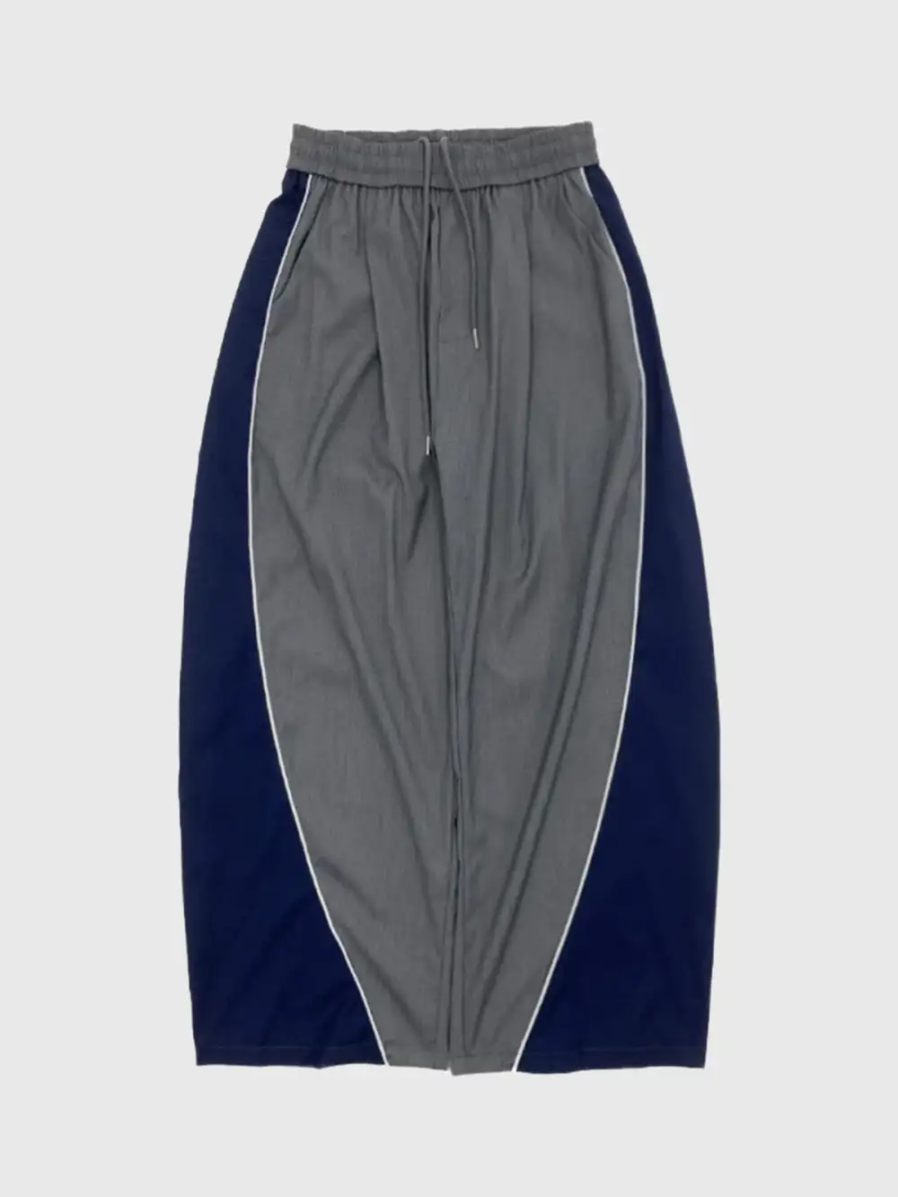 Baggy Striped Contrast-Detail Sweatpants