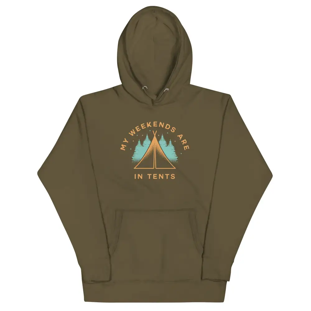 My Weekends Are In Tents Unisex Comfort Hoodie