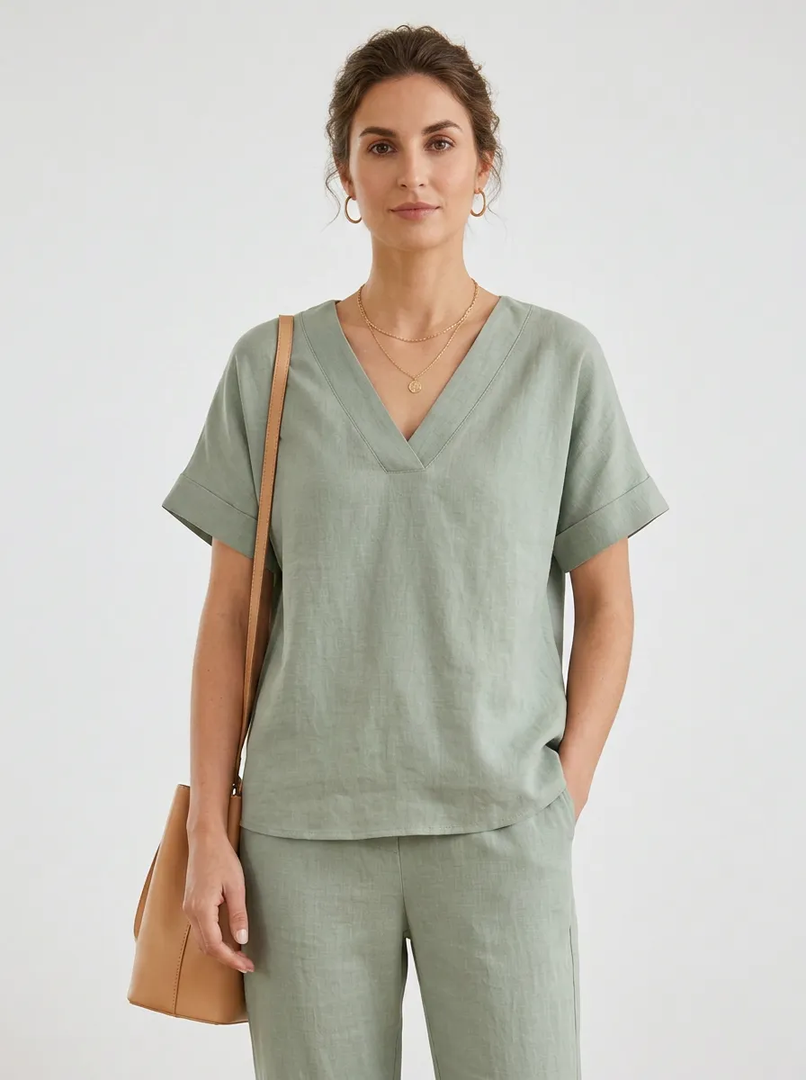 Polished Women's V-Neck Shirt