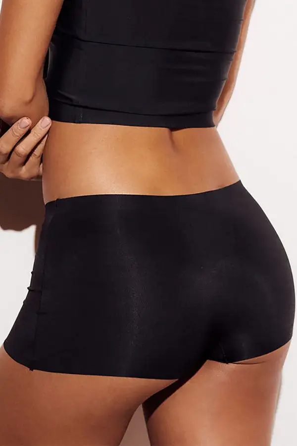 Raw-Edge Laser-Cut Seamless Boyshort