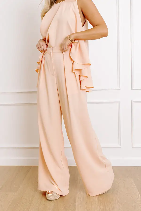 High Waist Wide Leg Pleated Pants