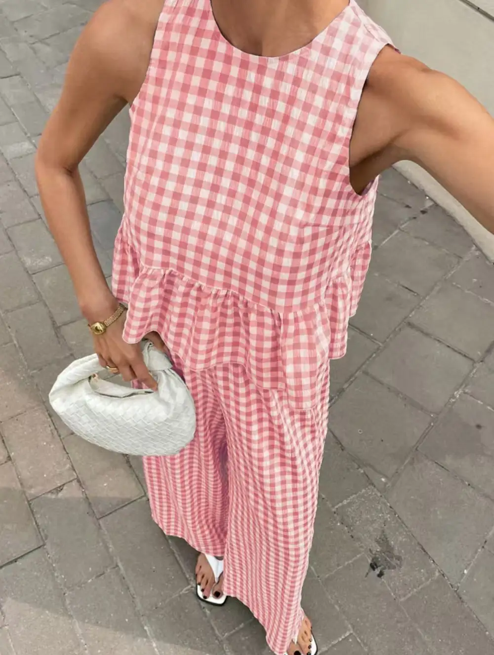 Sleeveless Top Pants Two Piece Set