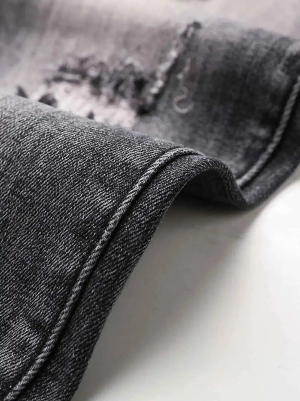 Distressed Slim Fit Ripped Jeans