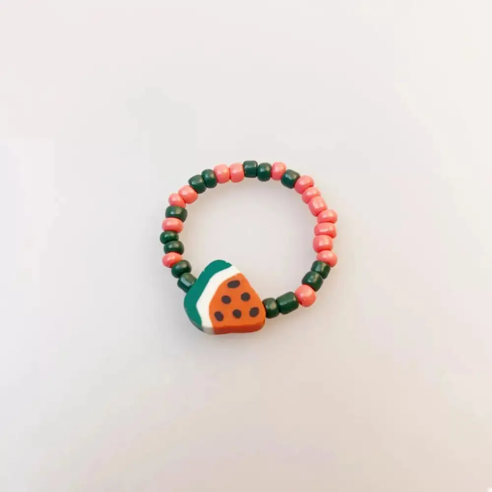 Fruit Charm Beaded Ring