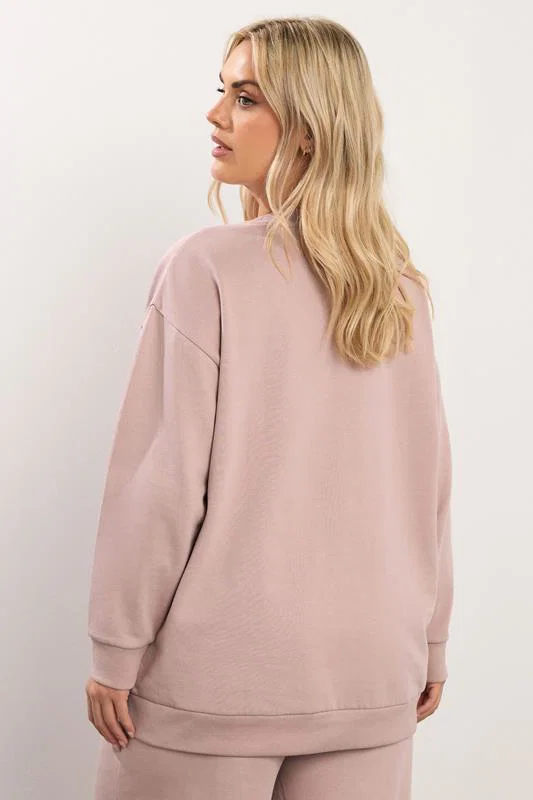 Dusky Pink Sweatshirt detail 2