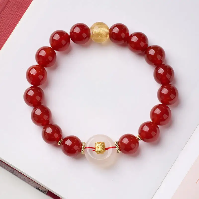 Zodiac Horse Buckle Agate Chalcedony Bracelet