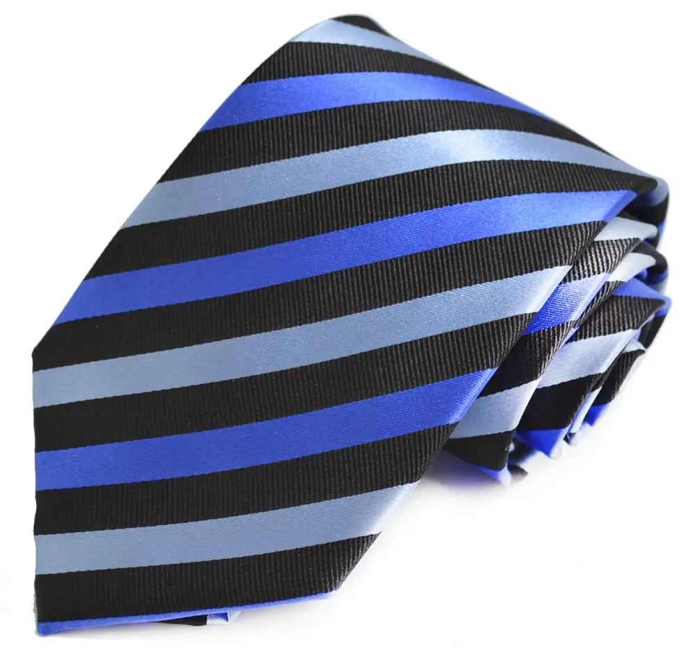 Modern Silk Striped Men's Necktie Accessory Set