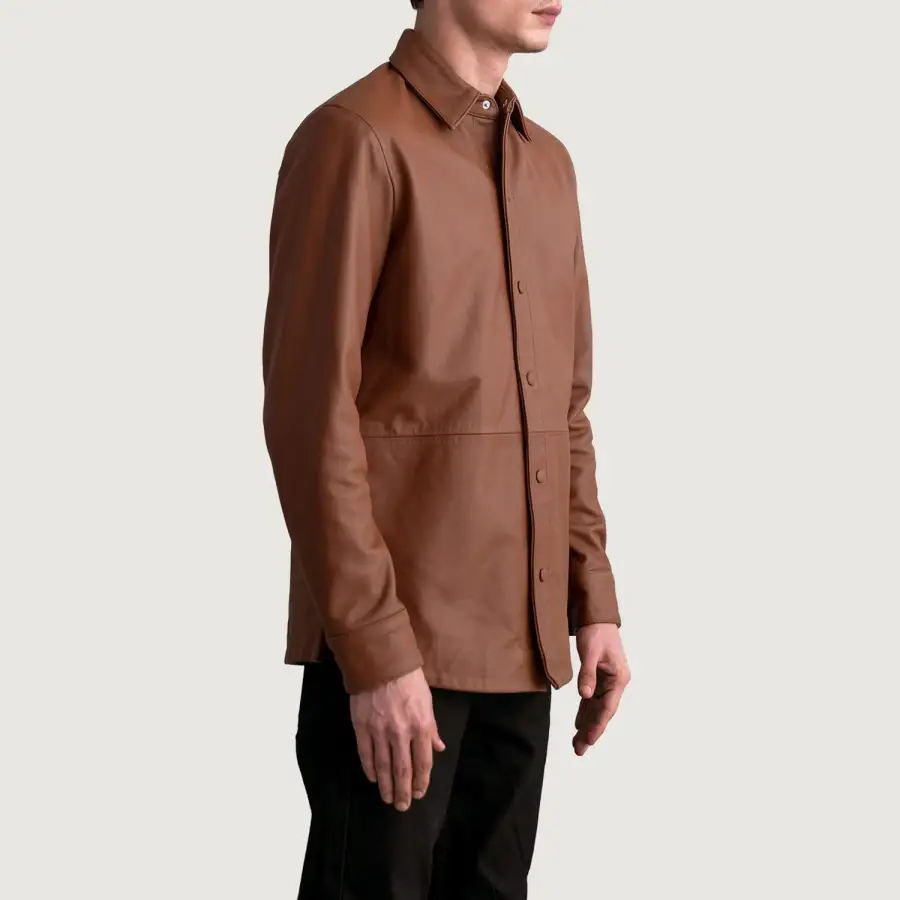 Men's Clean Line Leather Jacket