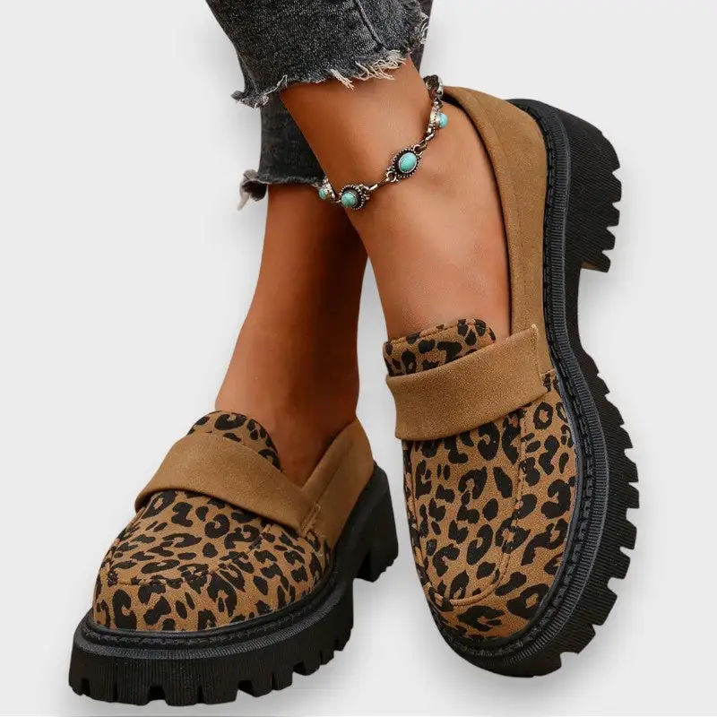 Leather Patent Platform Ankle Boots