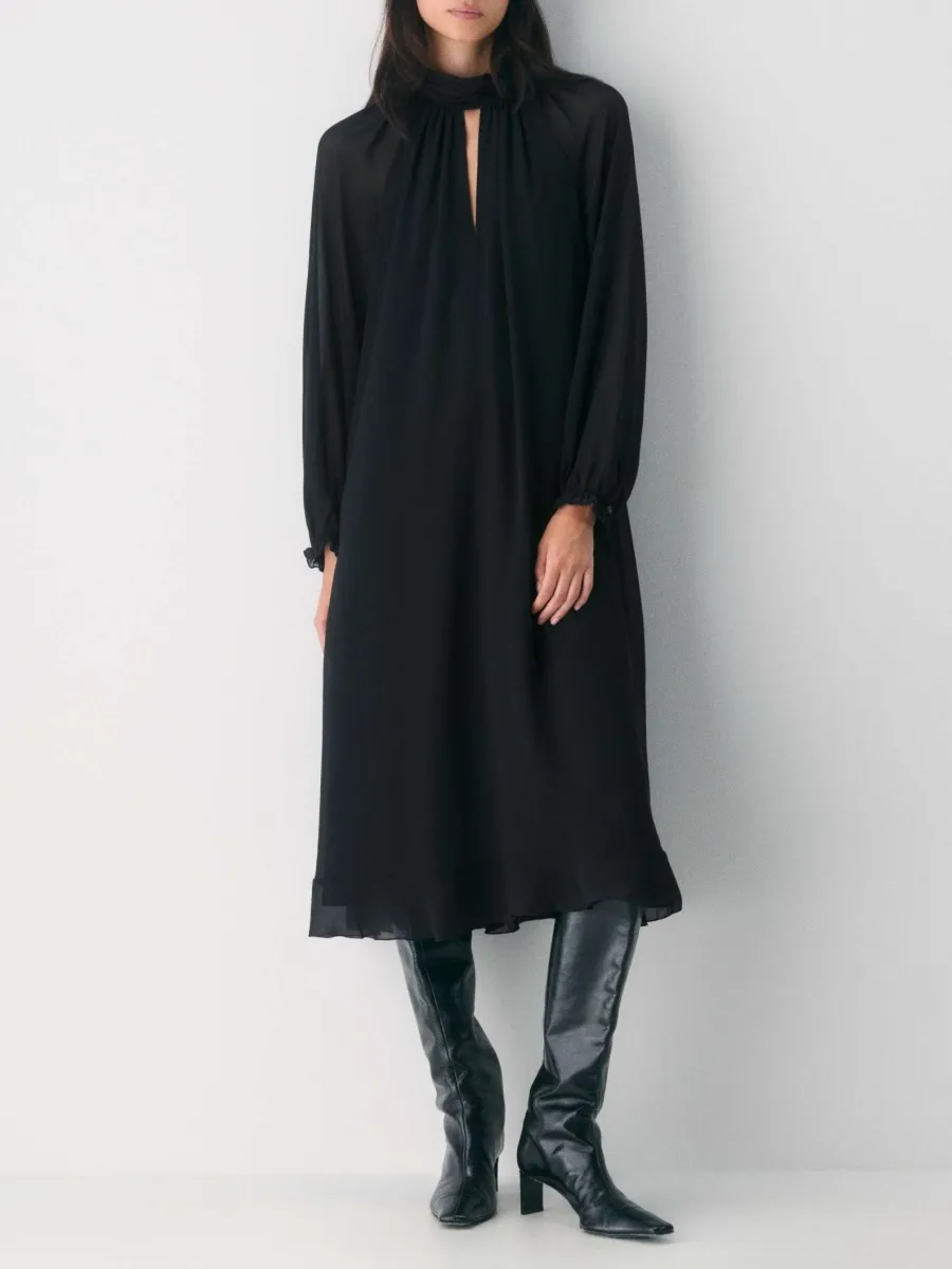 Cutout Mock Neck Dress