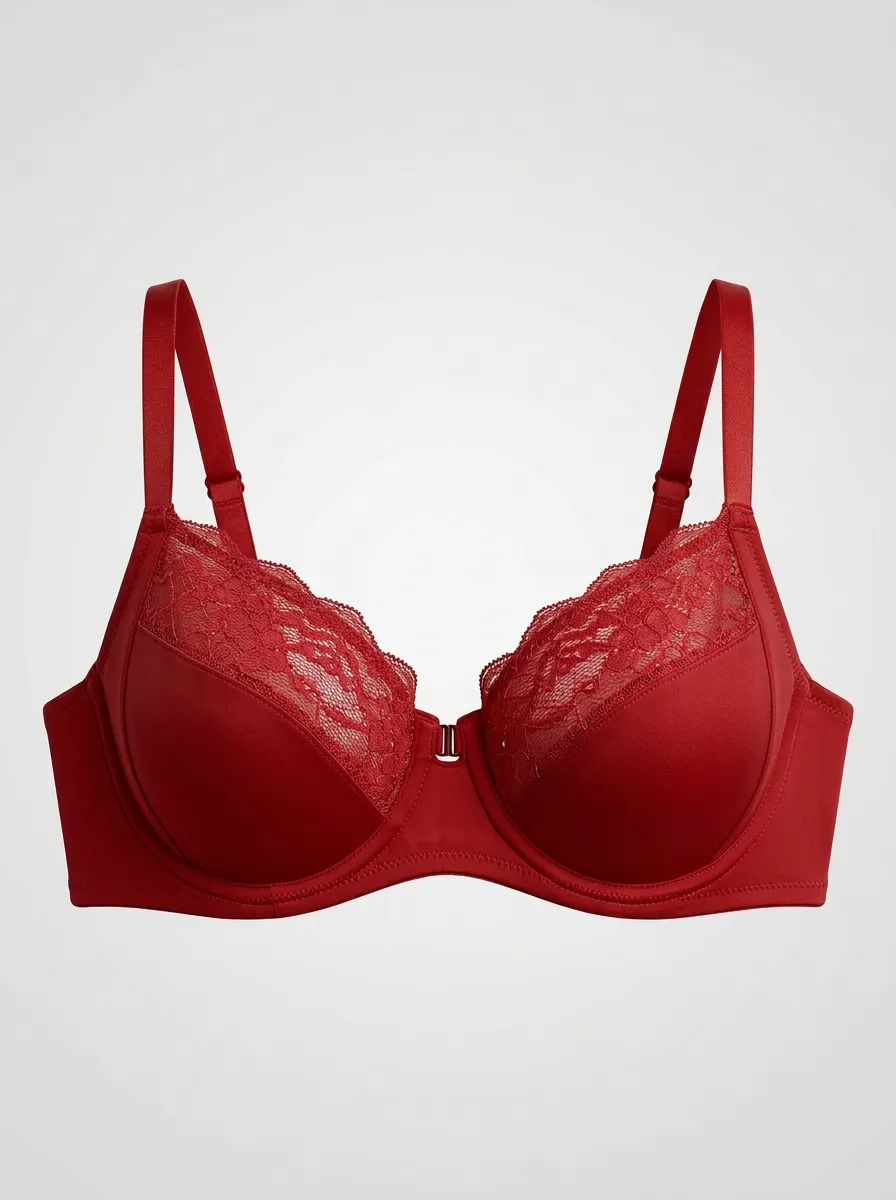 Women's Classic Underwire Floral-Lace Lace-Trim Bra