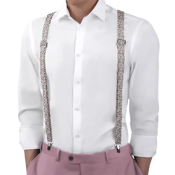 Dried Floral Pattern Suspenders