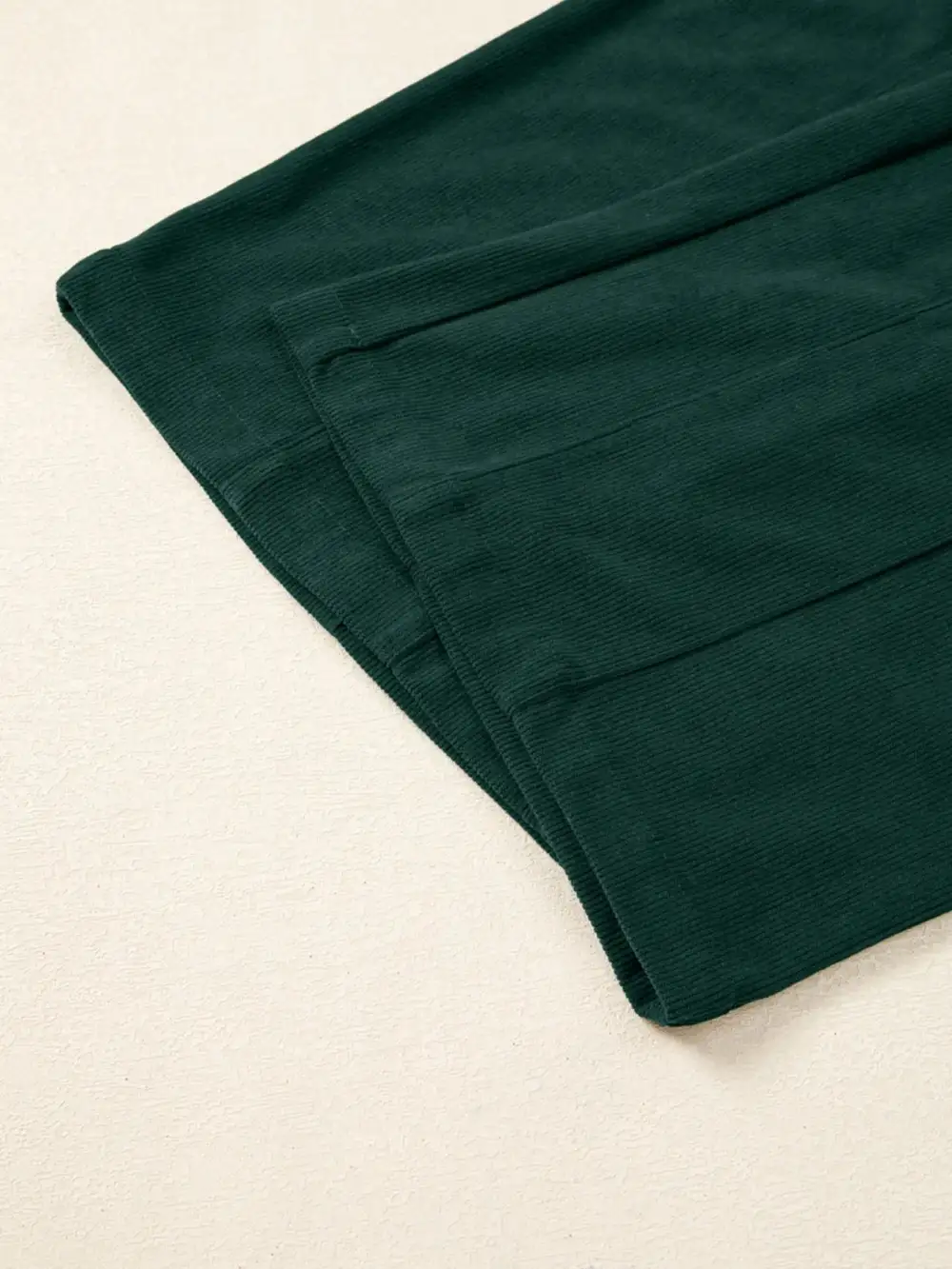 Corduroy V Neck Patched Pocket Sleeveless Jumpsuit