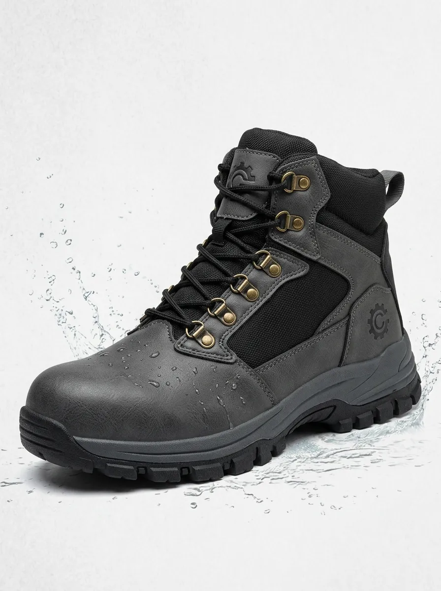 Tactical-Inspired Workwear Men's Waterproof Work Boots