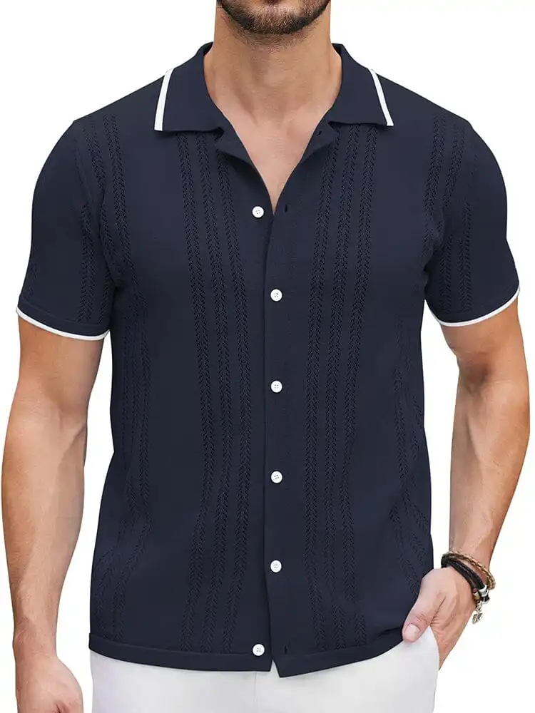 Casual Breathable Knit Shirt