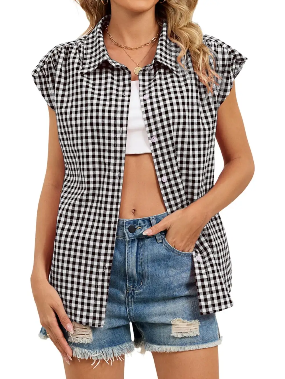 Gingham Button Down Shirt