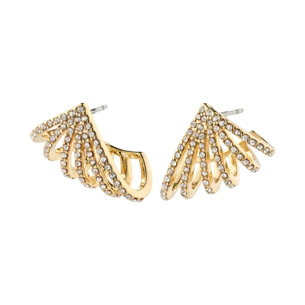 Textured Crystal Recycled Earrings