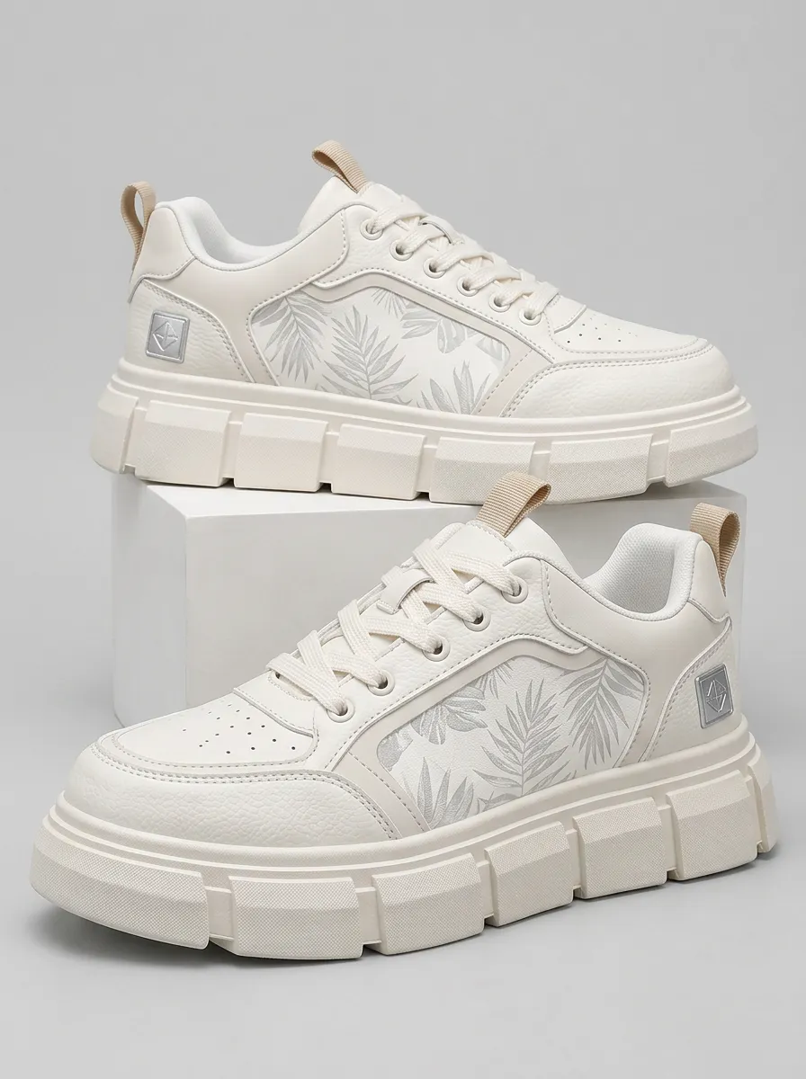 Men's Street Tropical Leaf Pattern Patterned Casual Casual Skate Shoes