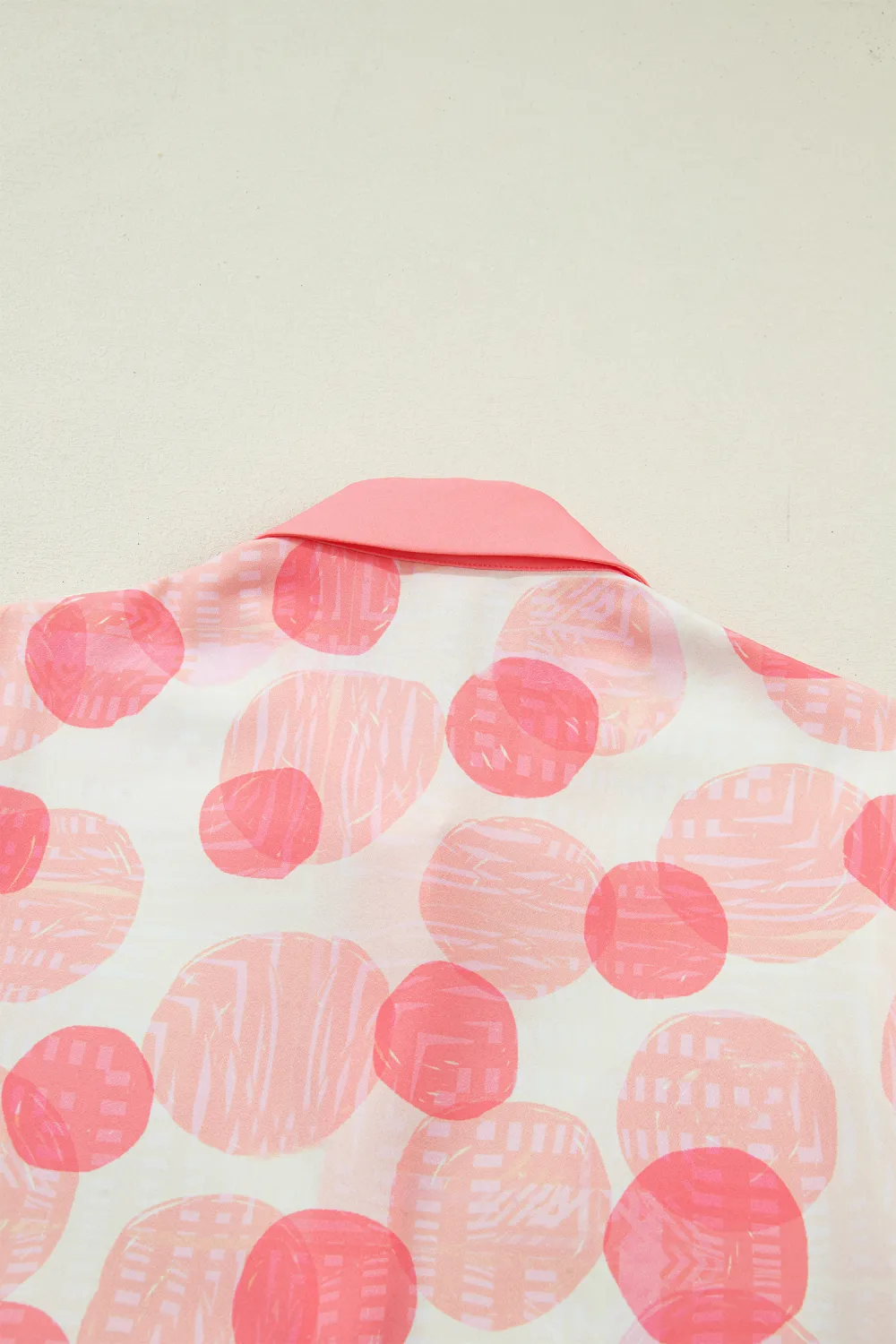 Pink Double Polka Dot Printed Shirt