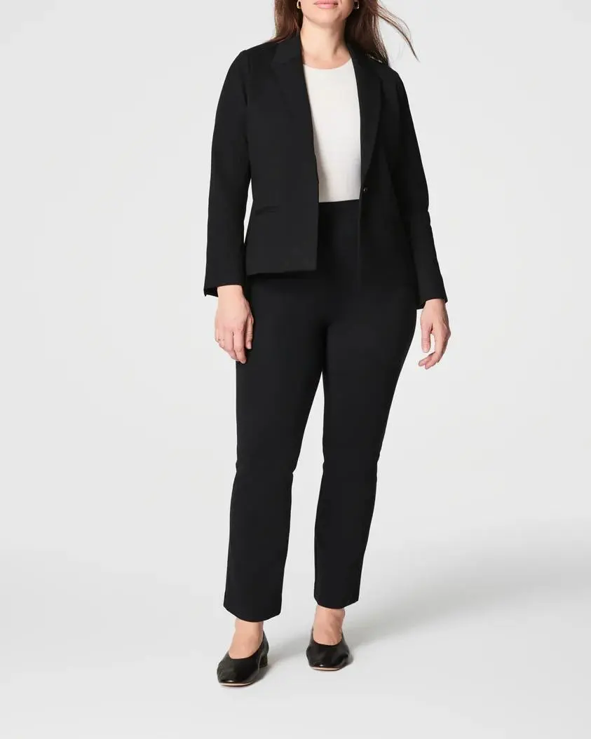 Solid Color Long Sleeve Blazer
