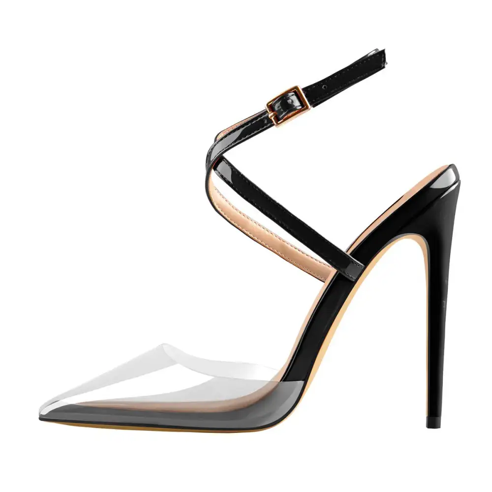 Polished Pointed Toe Stiletto Slingback Pumps