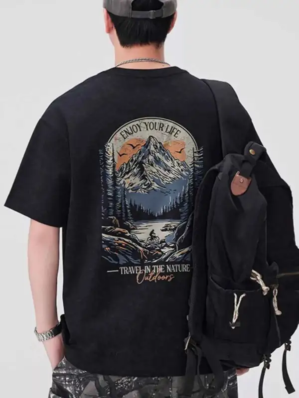 Easywear Graphic Round Neck Short Sleeve T-Shirt