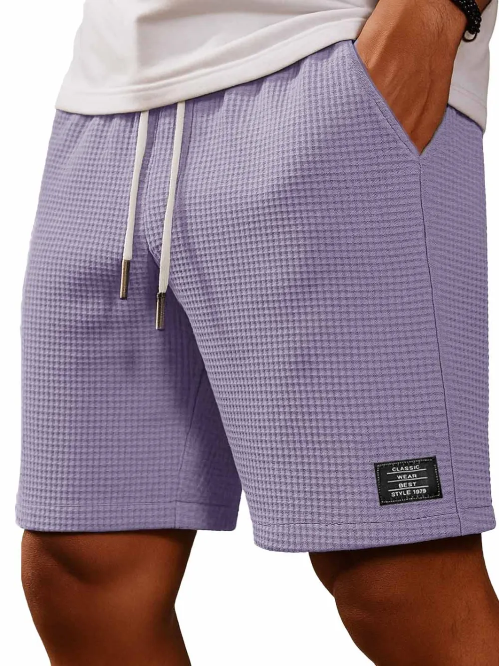 Relaxed Textured Knit Pocket Shorts
