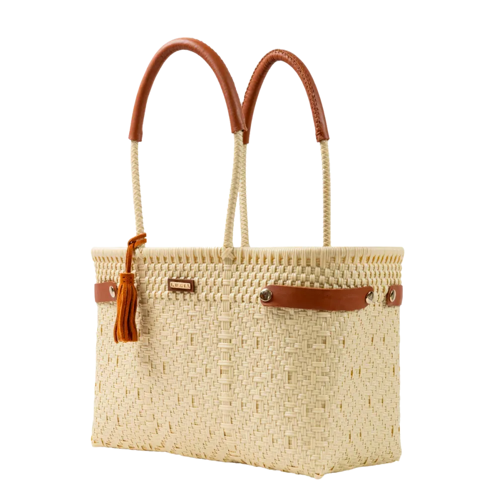 Open Basket Medium Braided Solid