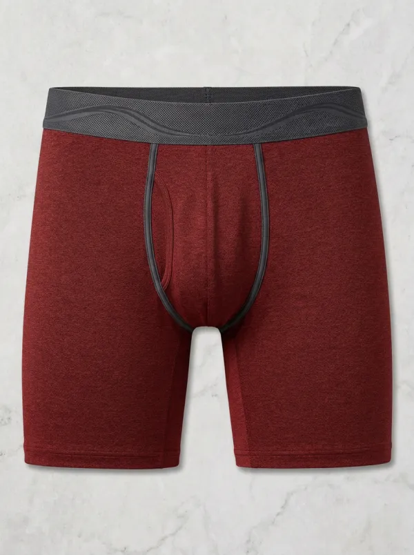 Men's Charcoal Grey Textured Structured Pouch Boxer Briefs