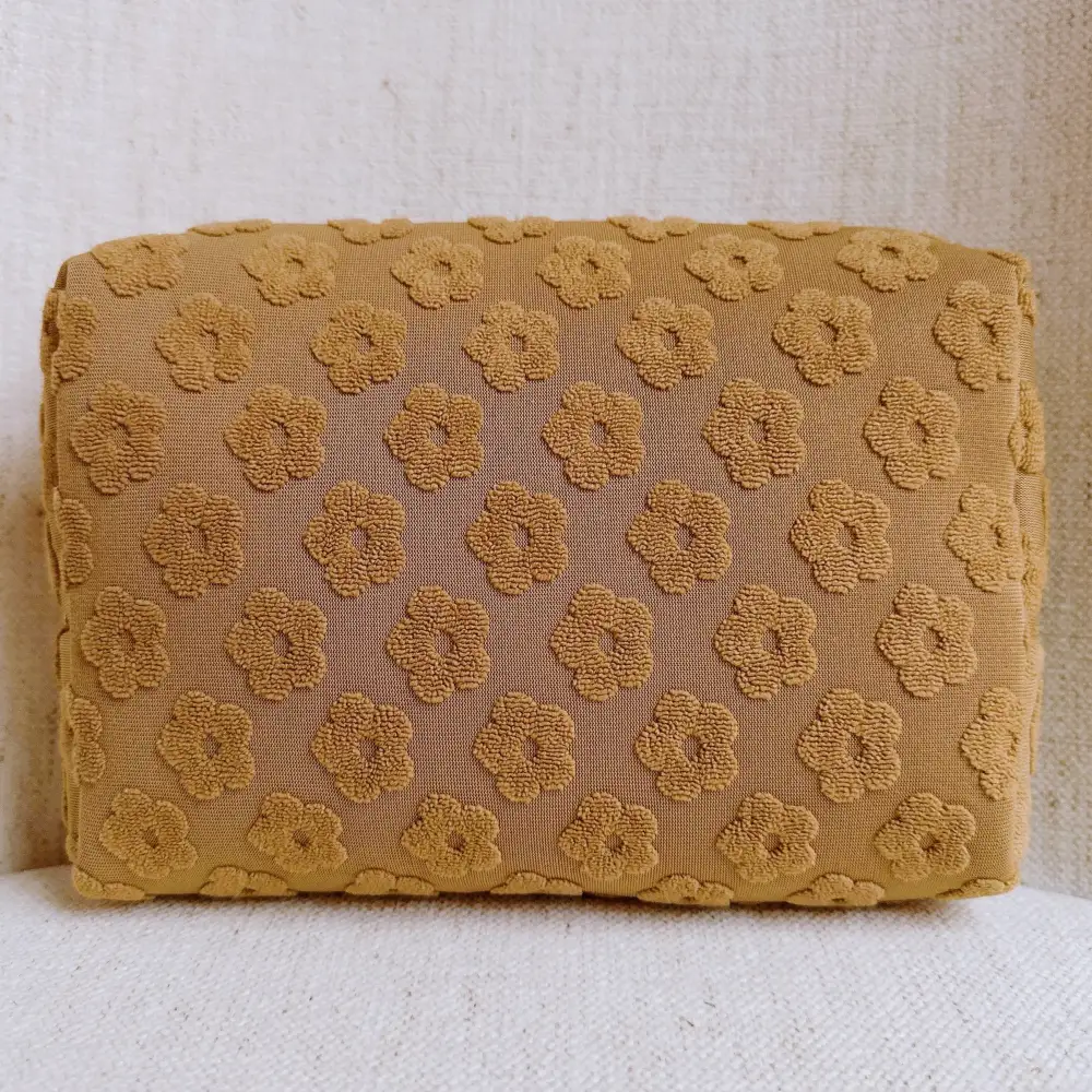 Embossed Daisy Blossom Cosmetic Case