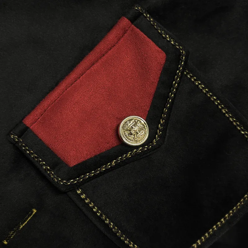 Velvet Work Buttoned Jacket