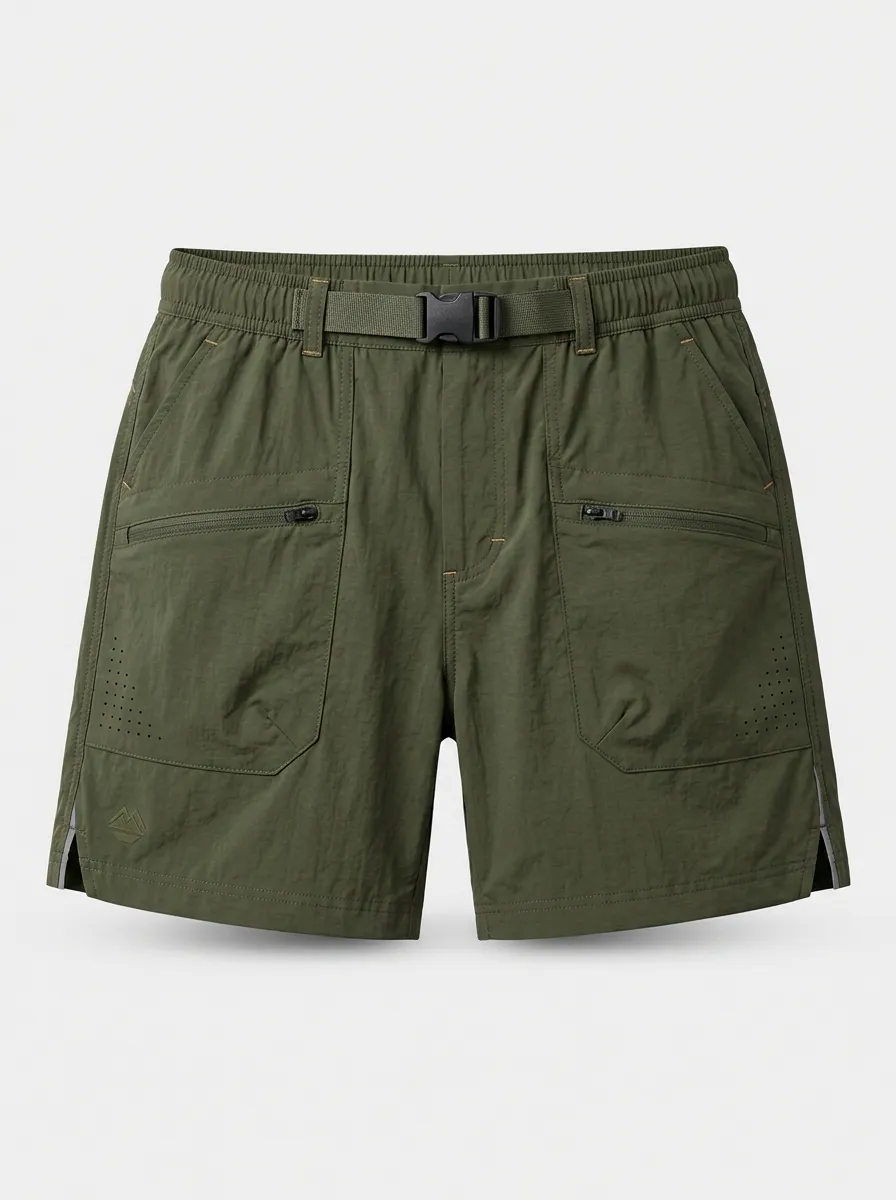Men's Outdoor Hiking Quick-Dry Belted Cargo Shorts
