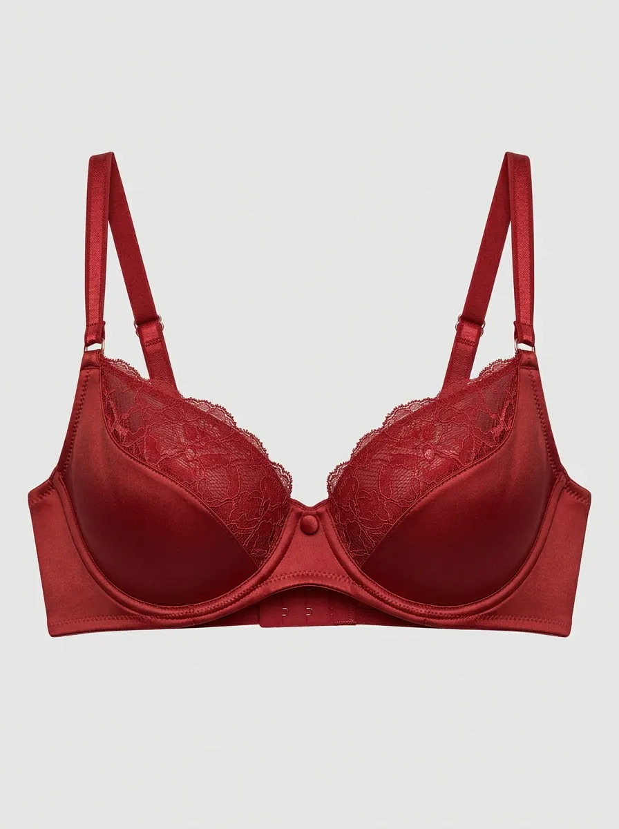 Women's Smooth Underwire Floral-Lace Lace-Trim Bra