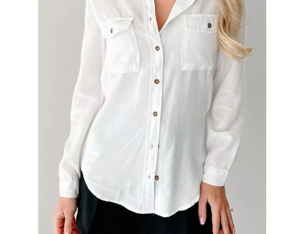 Button-Down Collared Denim Shirt