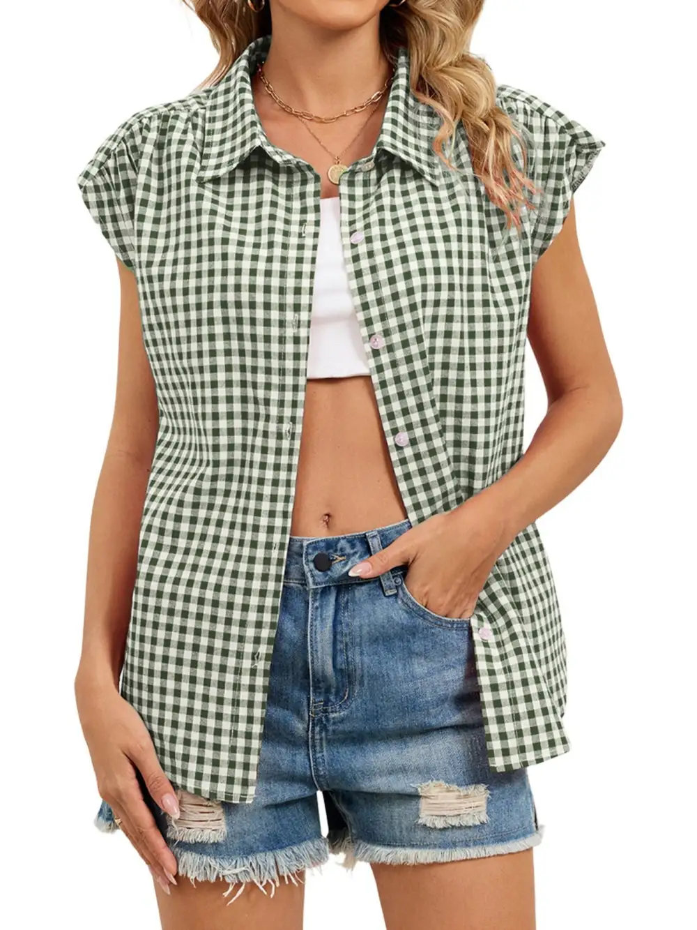 Gingham Button Down Shirt