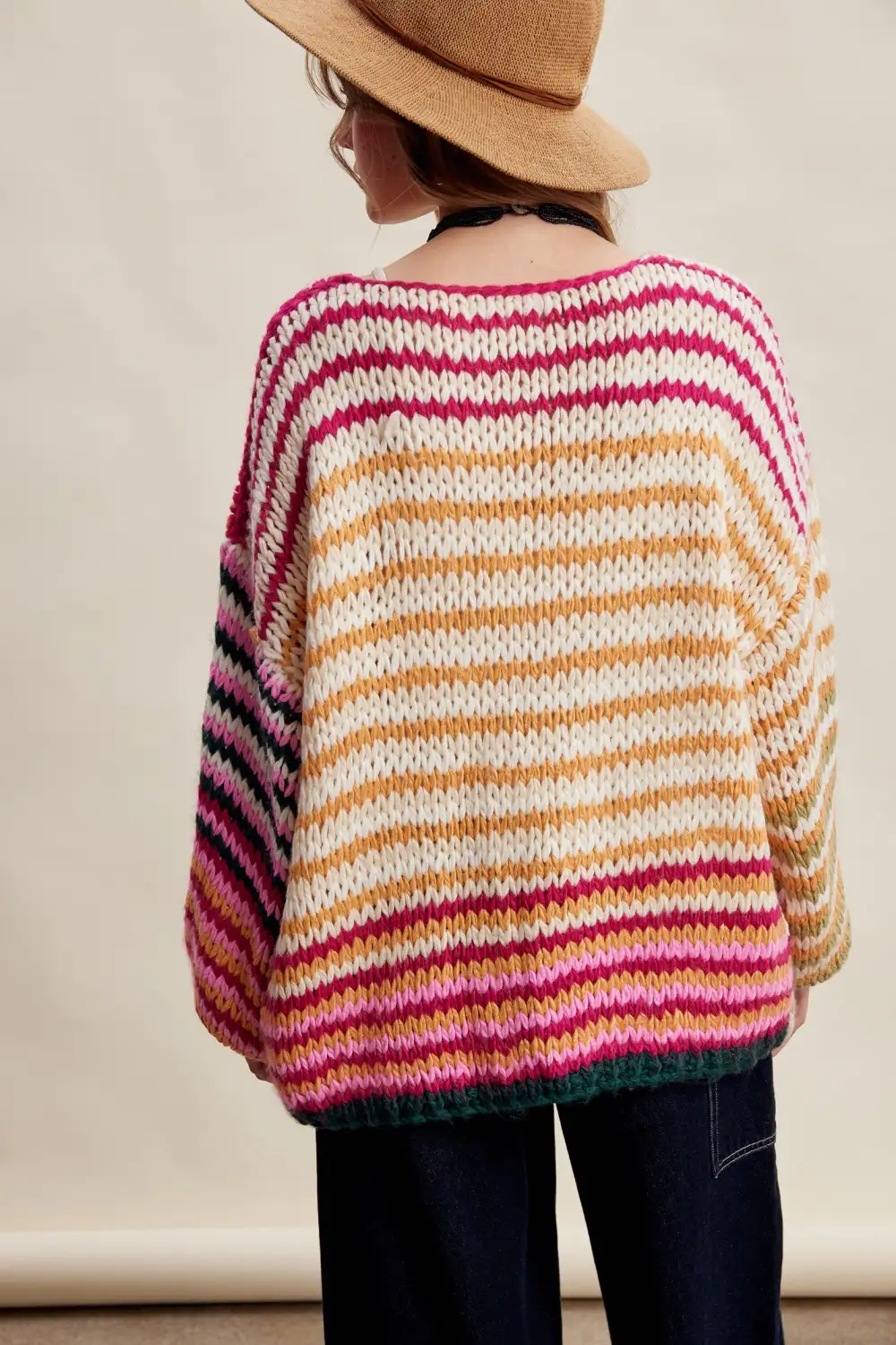 Classic Open Front Chunky Knit Ribbed Oversized Cardigan