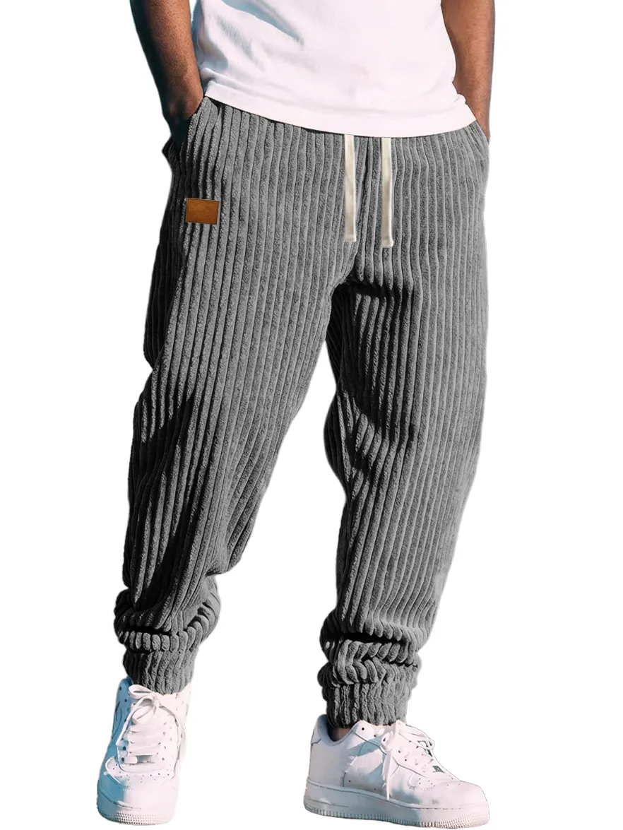 Corduroy Striped Casual Pants