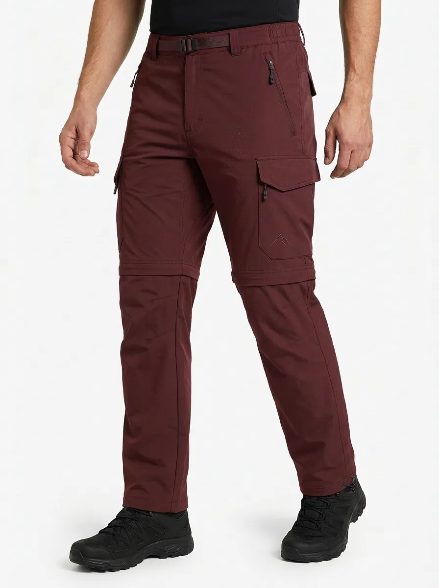 Men's Expedition Performance Mountain Graphic Waterproof Zip Tactical Cargo Pants