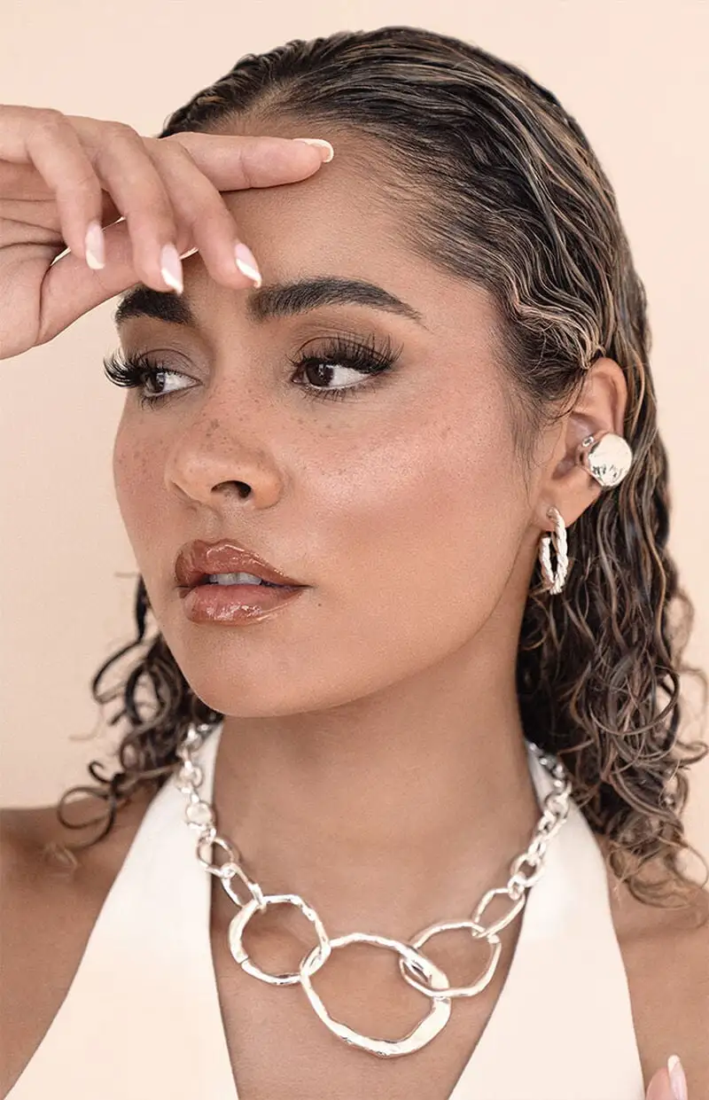 Ettika Center Crystal Line Chunky Ear Cuff