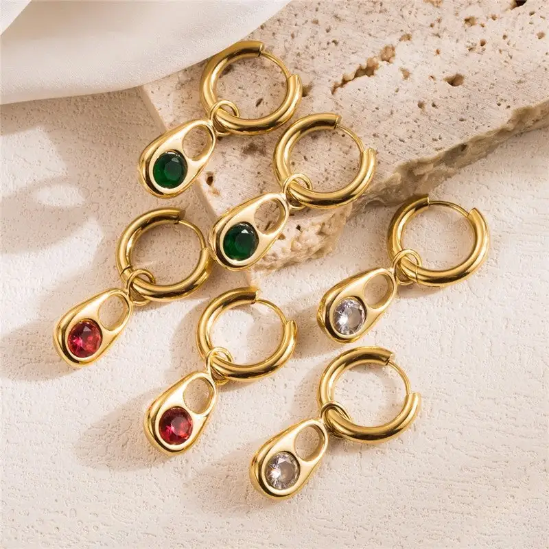 Crystal Stainless-Steel Drop Earrings