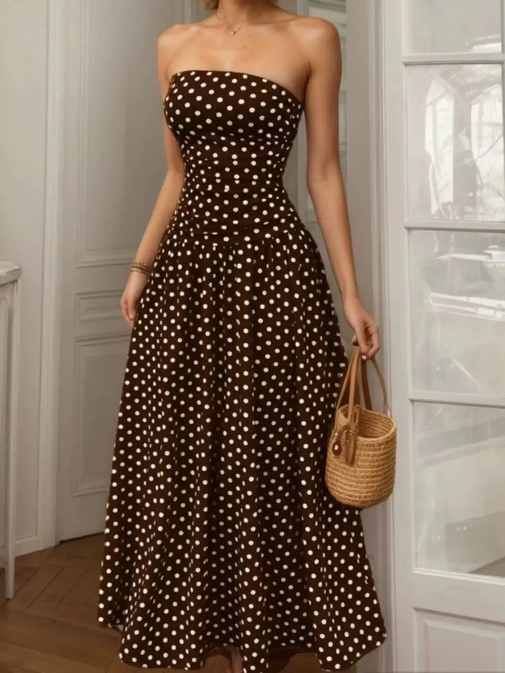 Elegant Strapless Maxi Dress