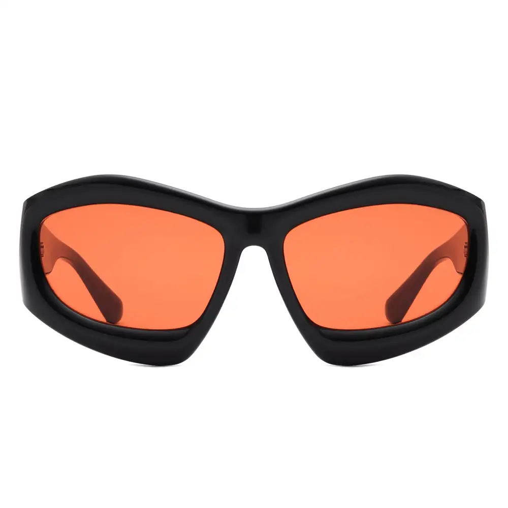 Geometric Square Tinted Oversized Chunky Sunglasses