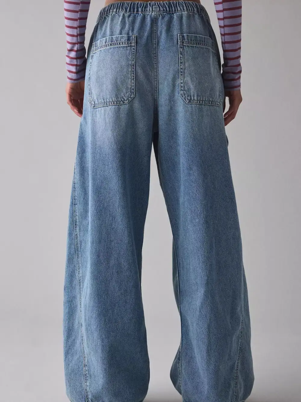 Cargo Drawstring Denim Jeans