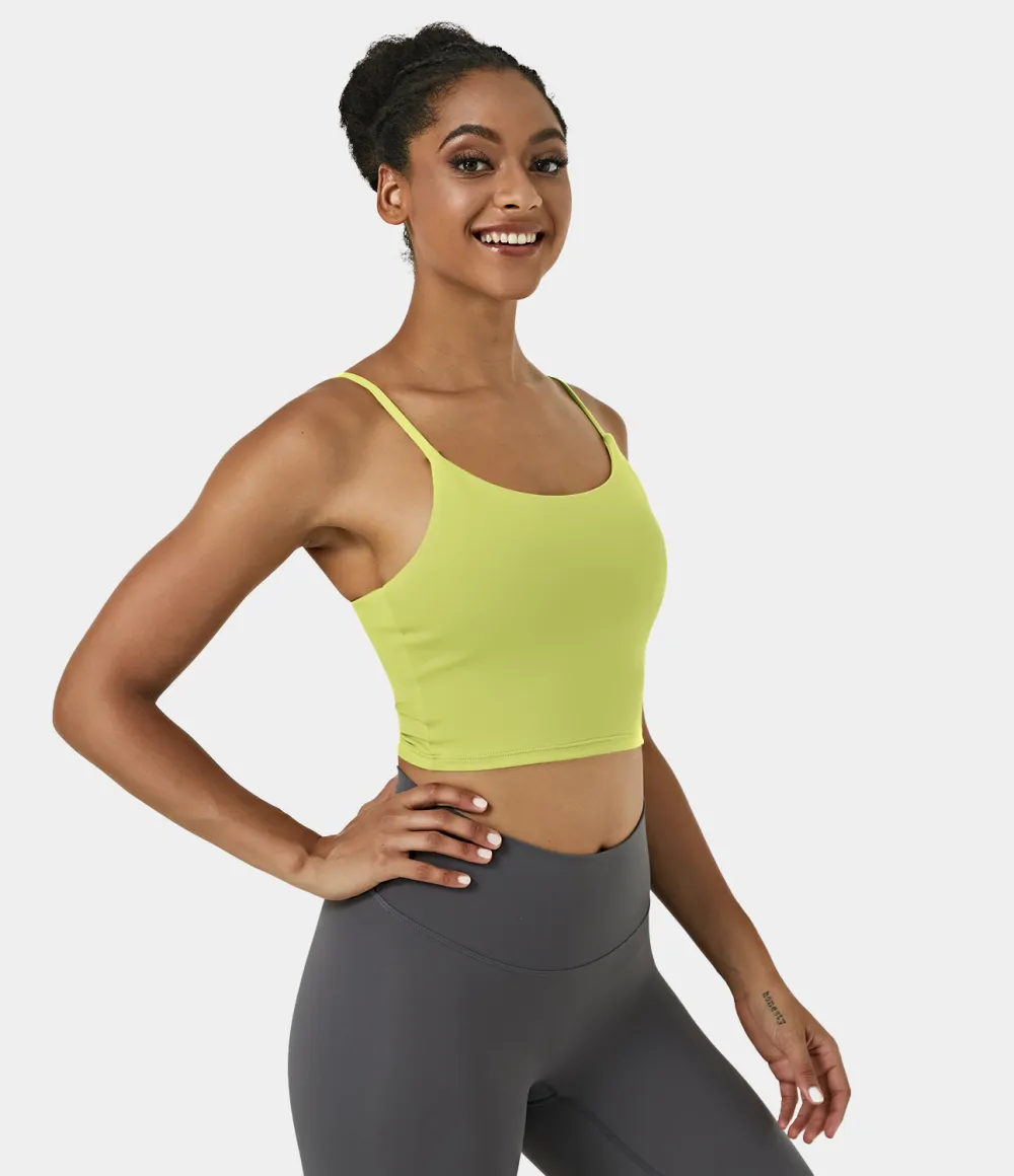 Basic Padded Workout Cropped Tank Top