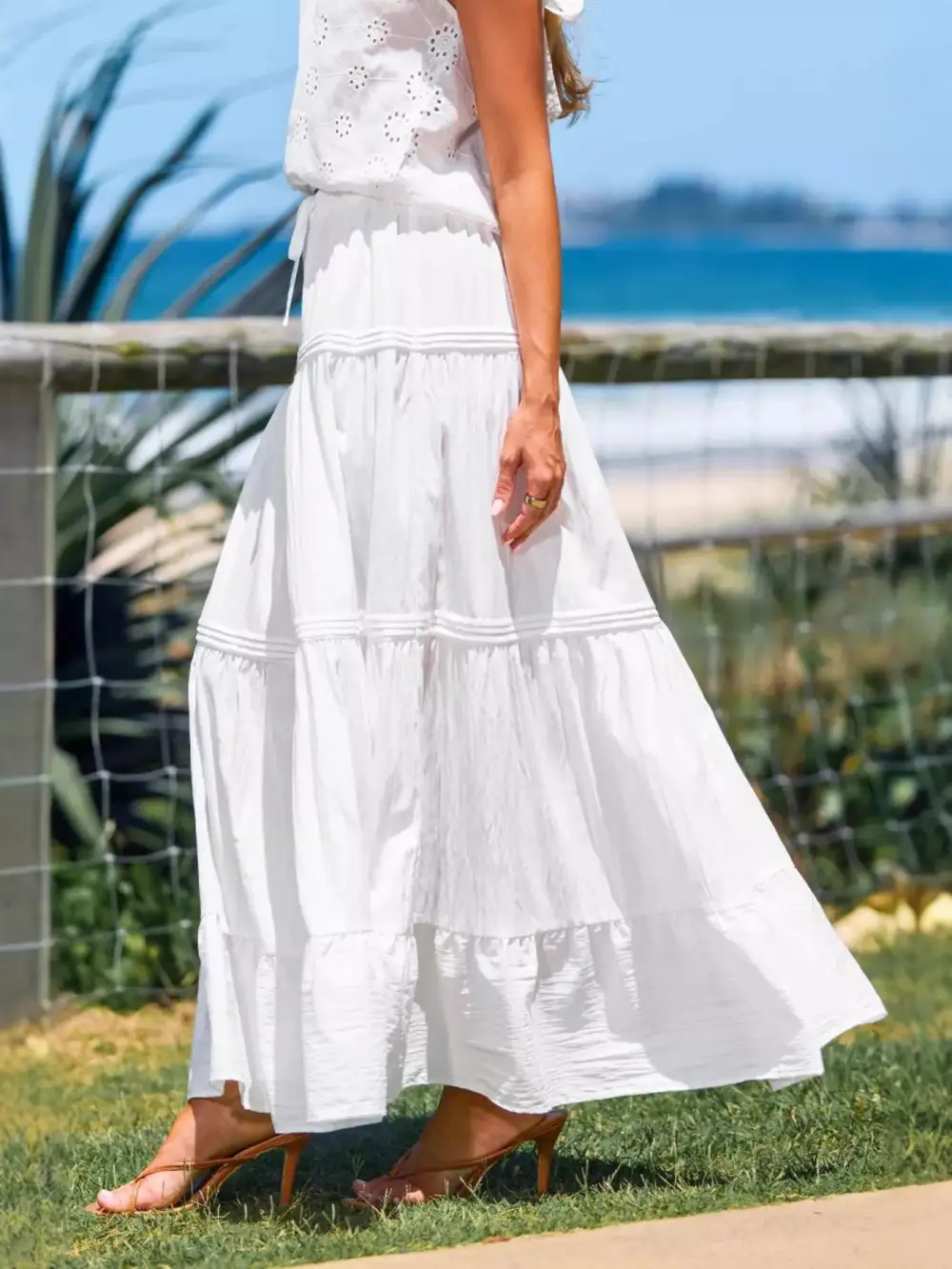 Tidy Drawstring Flowy Skirt